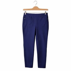 Ralph Lauren Athleisure Blue Cropped Ankle Pants Size 6 Stretch Comfort Chic